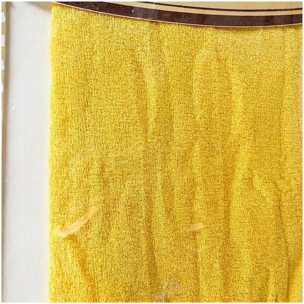 VTG Evan Picone Opaque Pantyhose Yellow Chrome Long NWT Fashion Hosiery 80s USA